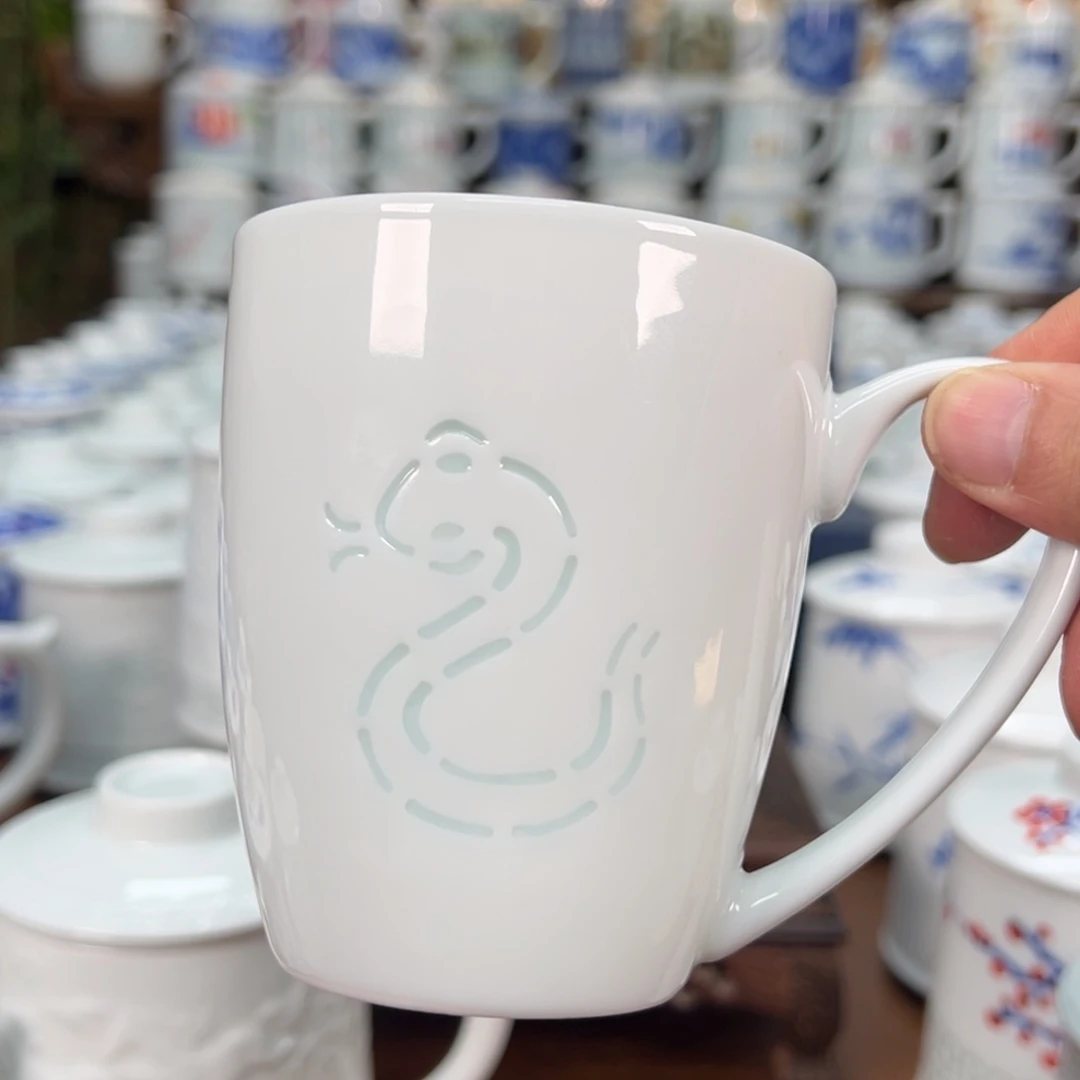 修*三个生肖马克杯景德镇陶瓷高温陶瓷