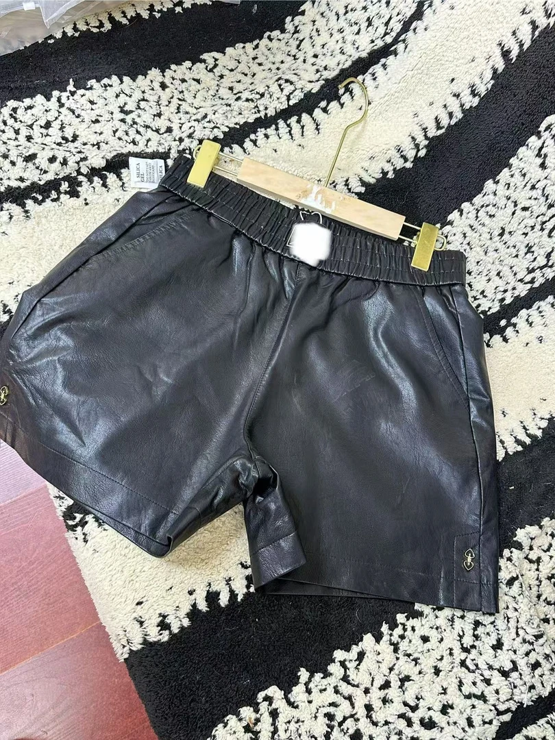 1982皮裤短款休闲百搭黑色