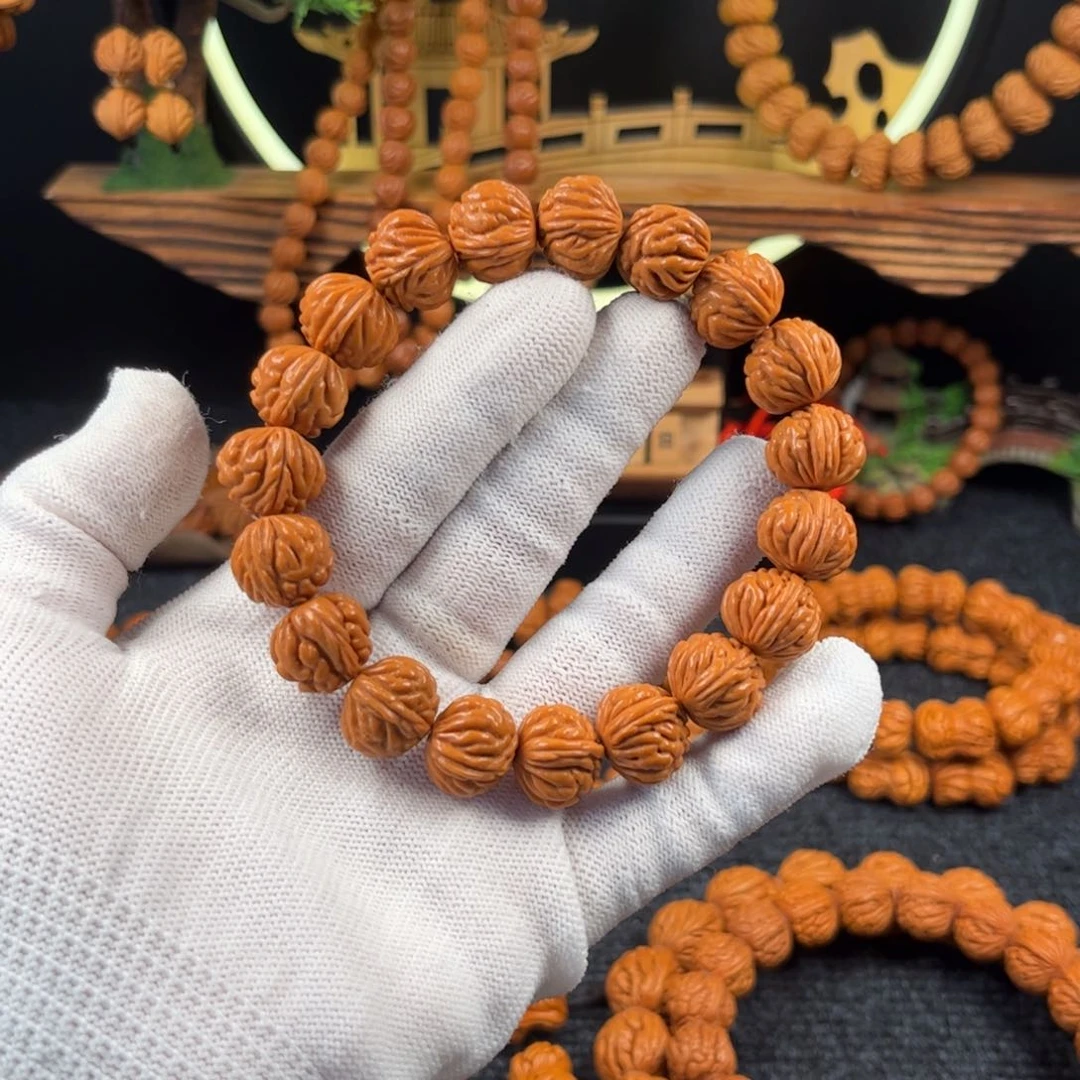 桃核吊坠F1链接手串