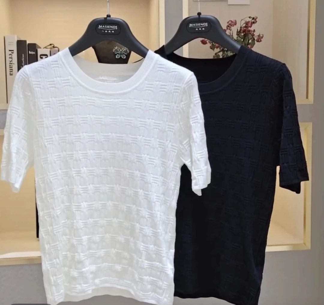 玛丝恩迪春夏款半袖针织衫夏季百搭时尚