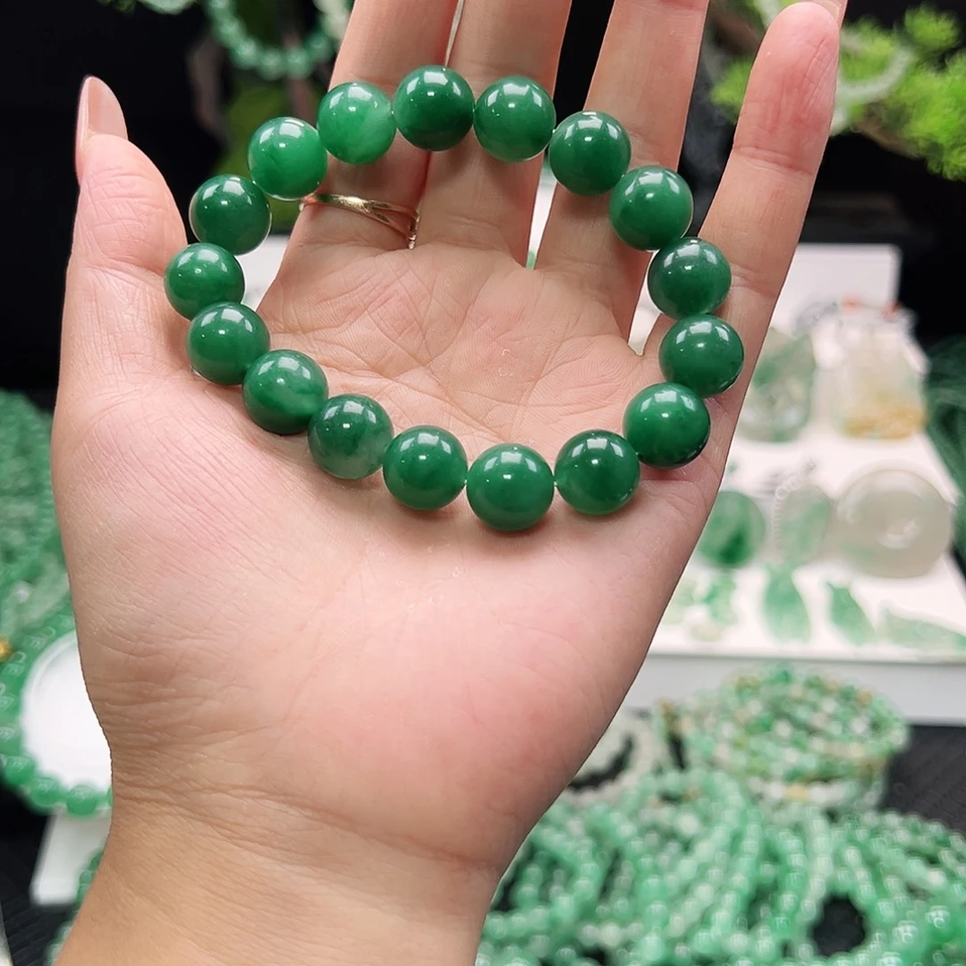 石英质玉（非洲翠）未镶嵌手链