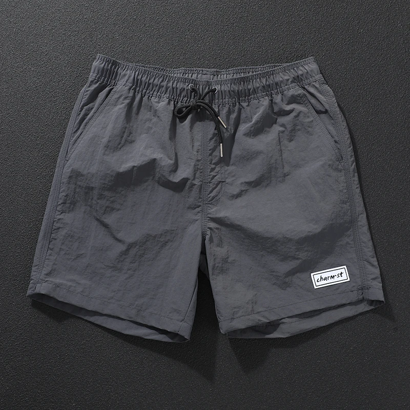 纯色运动短裤男士夏季速干透气百搭休闲裤户外宽松薄款跑步裤四分