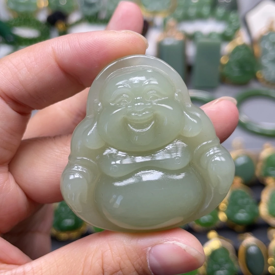 和田玉（青玉）未镶嵌吊坠(不含链)