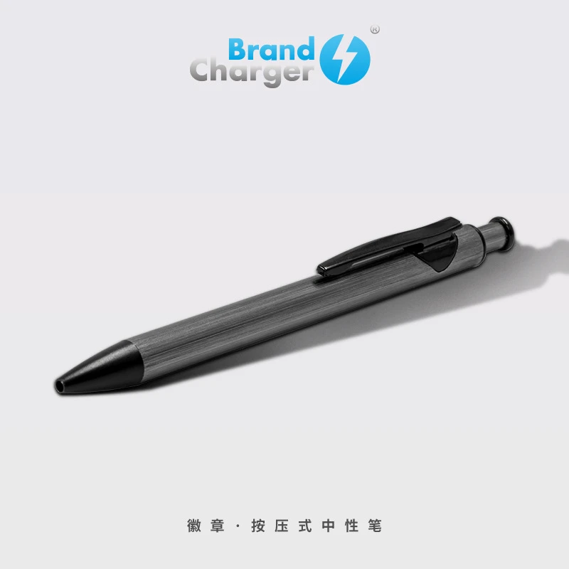 BrandCharger荷兰品牌徽章按压式中性笔办公广告会议活动签字笔