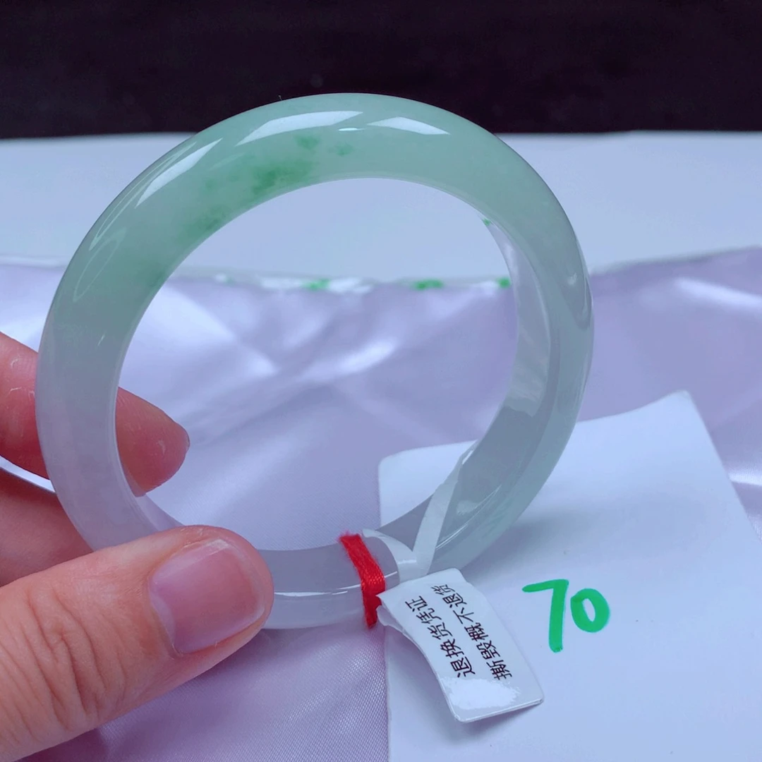 未镶嵌手镯翡翠缅甸天然A货翡翠手镯57.6