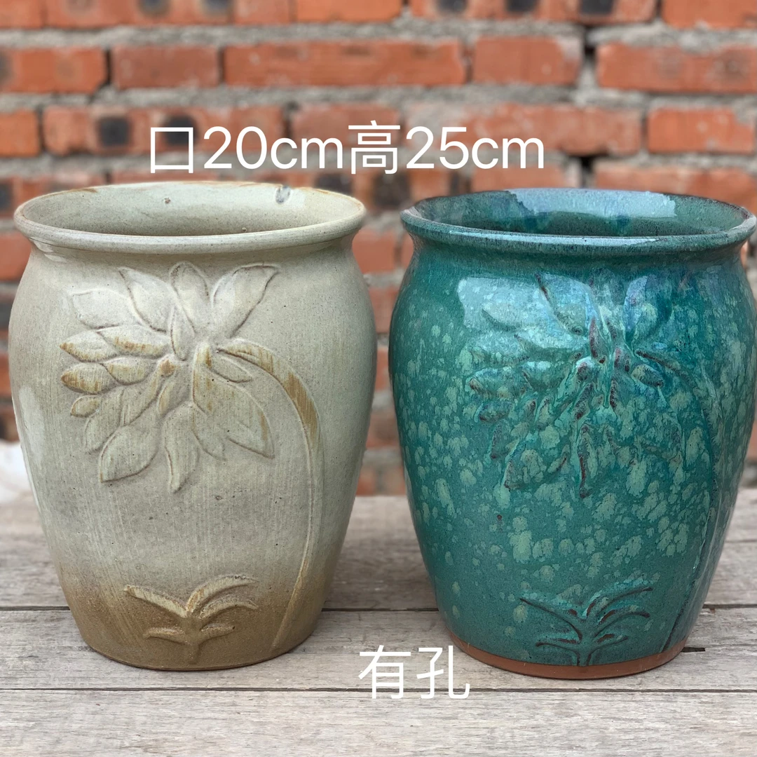74粗陶大口径多肉植物花盆