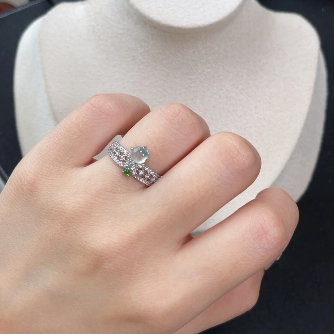 翡翠戒指银S925镶嵌145488