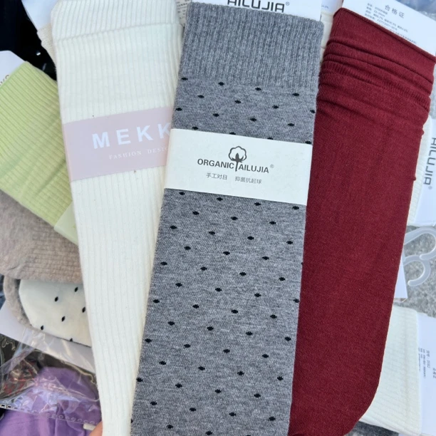 盲盒秋冬时尚舒适中筒堆堆袜百搭柔软女袜
