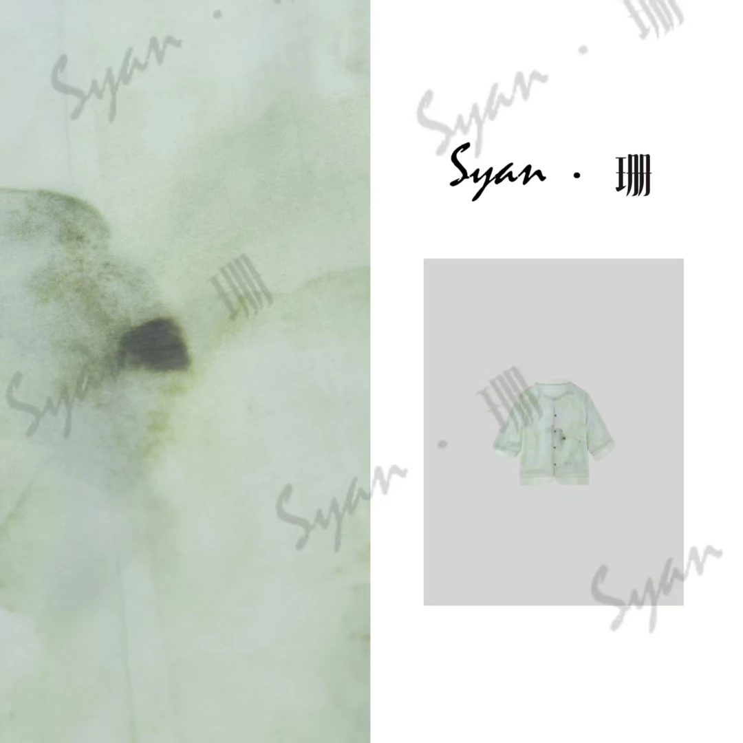 Syan【浮光】新款清凉透气印花轻奢高级女装潮流百搭休闲T恤