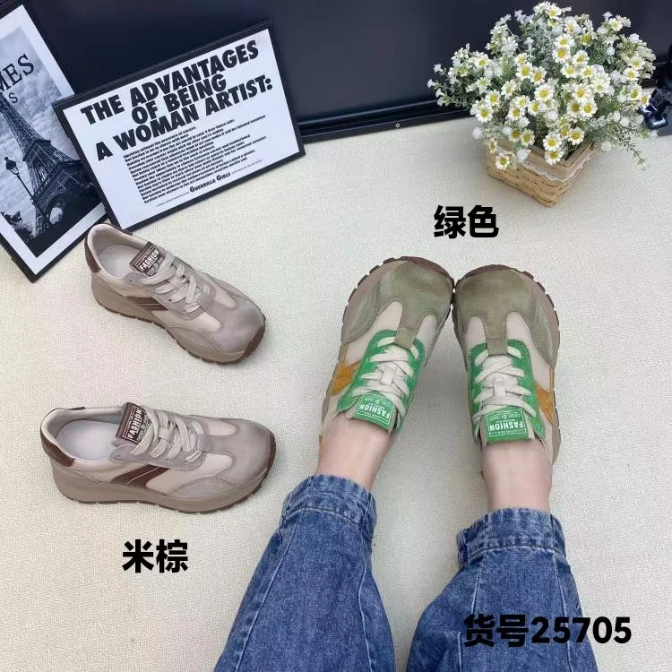 25705春季新款真皮拼色舒适女鞋