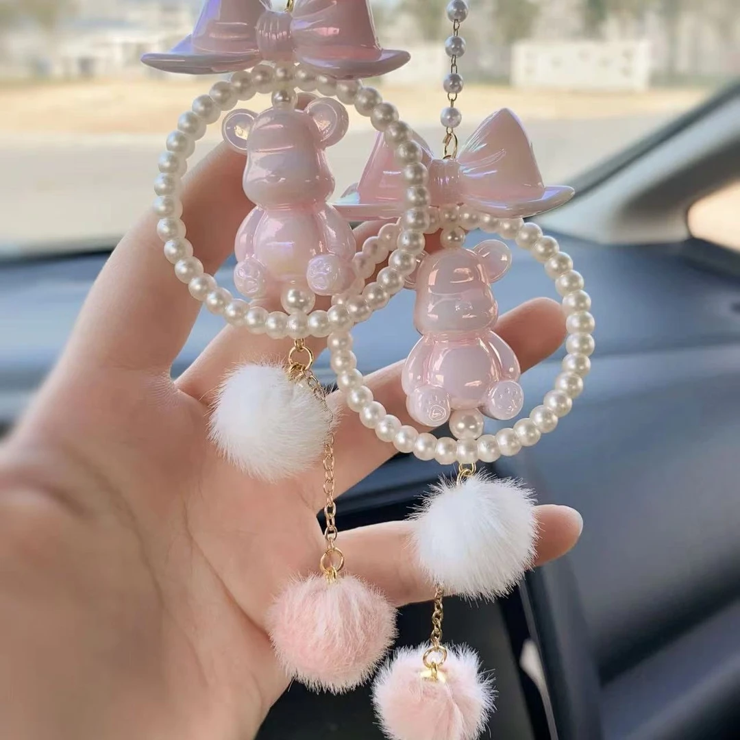 小熊汽车挂件车载挂饰2025新款车内后视镜高级感吊饰创意