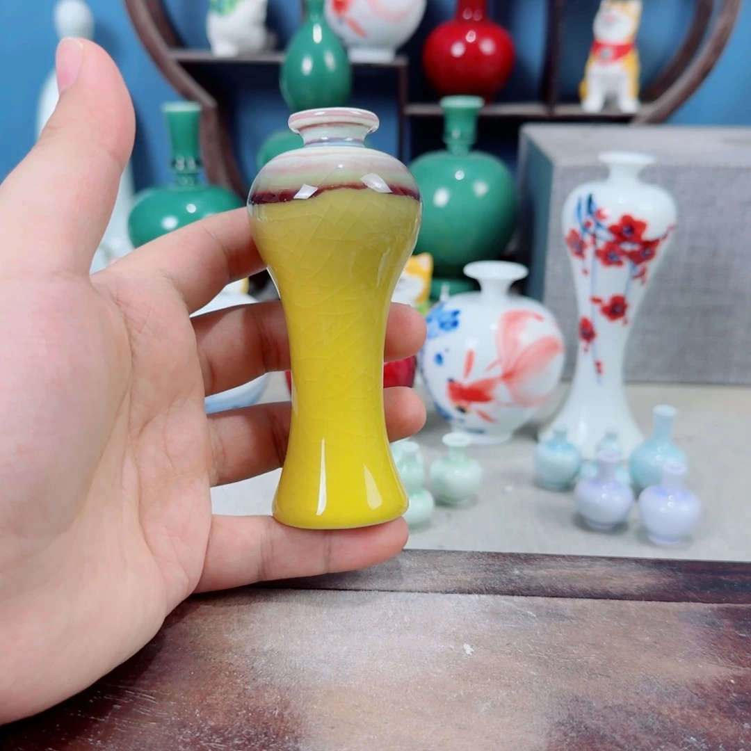 陶瓷手工小花器摆件