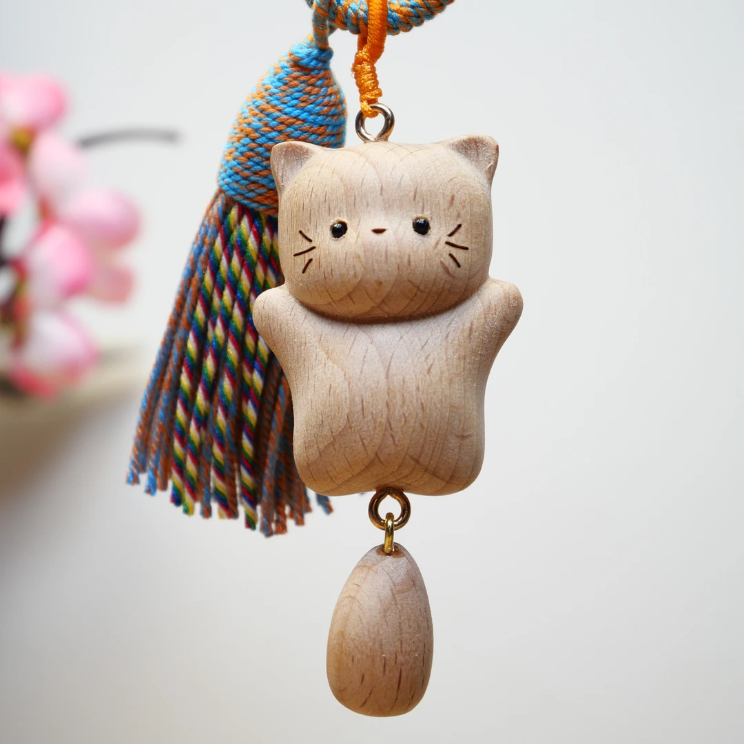 福气招财摆烂猫钥匙扣可爱慵懒大猫猫挂饰节日礼品