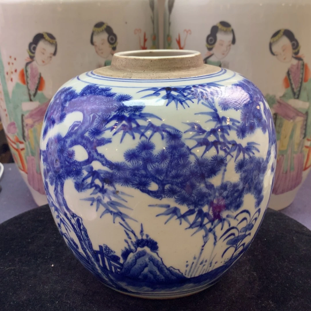 其他3118瓷器—青花松竹梅罐