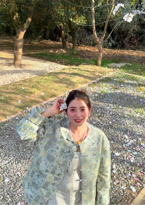 山水一色 | 中式唐装 鹤鹿同春