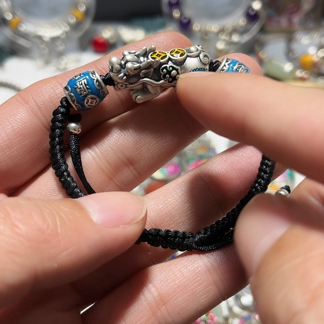 吊坠足银珐琅蓝色系