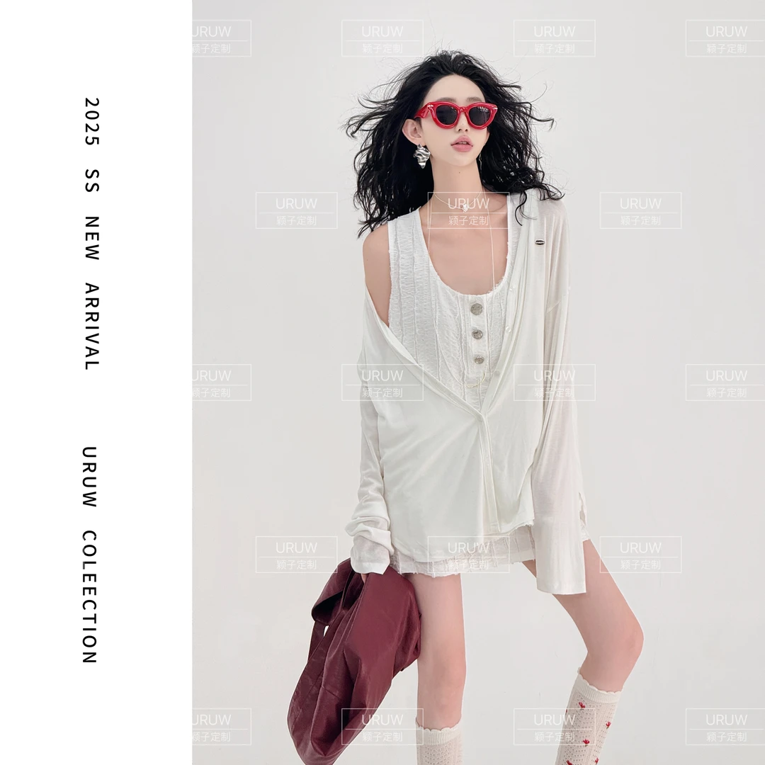 【颖子定制】夏日伴侣~时尚百搭防晒开衫休闲百搭空调衫上衣9186