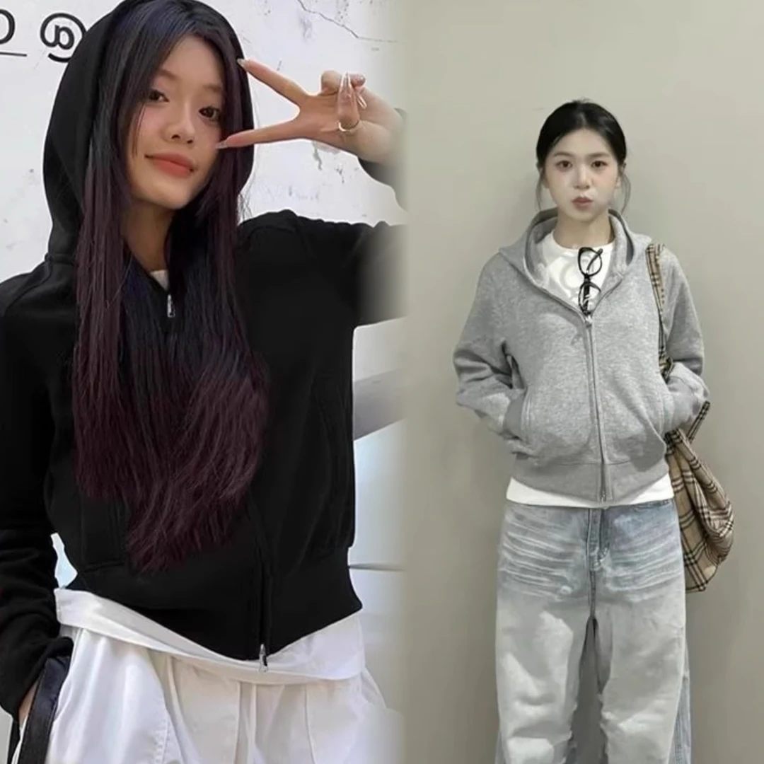 2025秋季新款运动风长袖百搭连帽外套