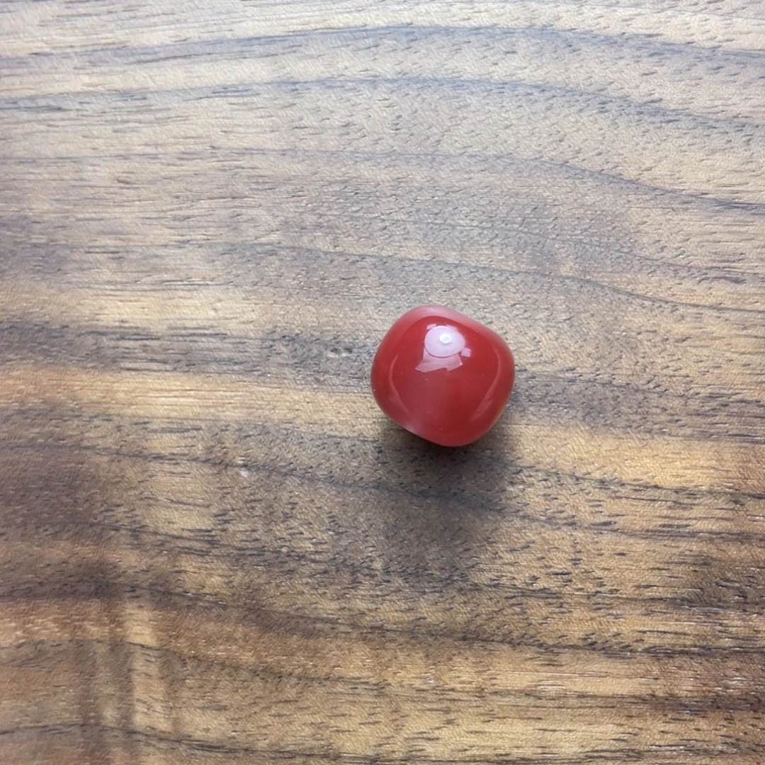 南红玛瑙11.8mm玫锦红未镶嵌