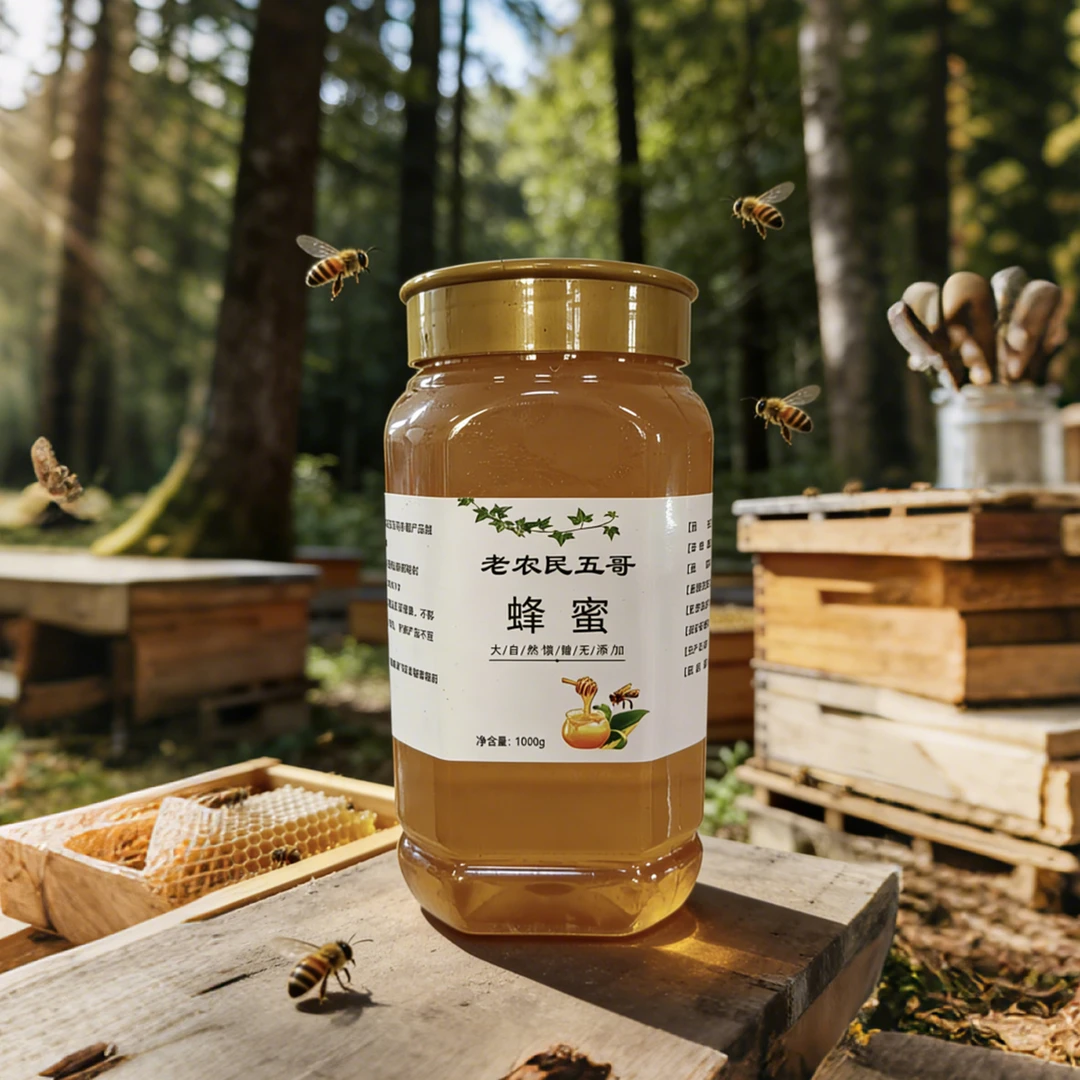 农村大山下的百花蜜