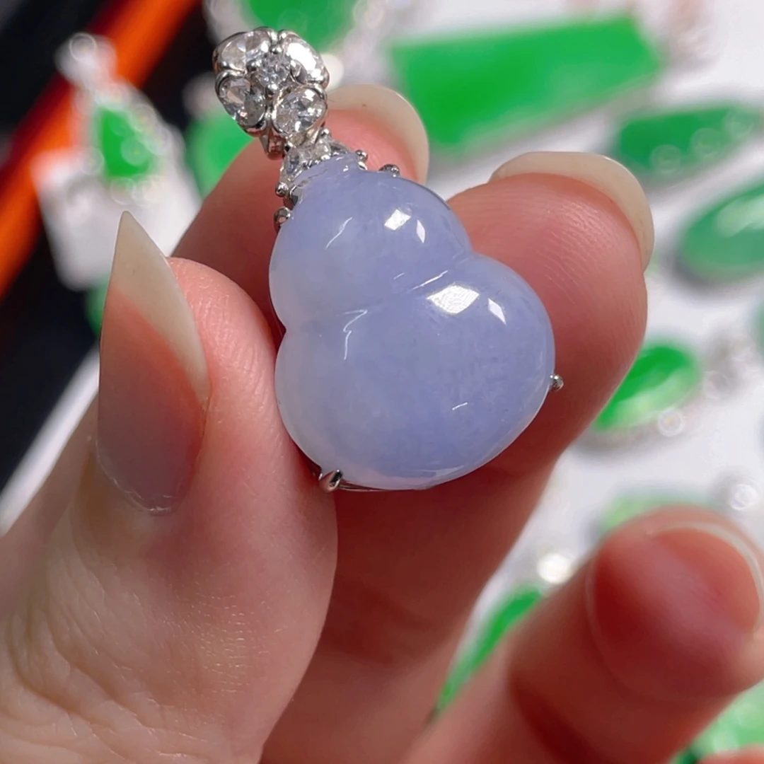 翡翠银S925镶嵌吊坠(不含链)