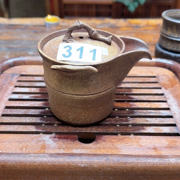 纯手工制作粗陶茶具