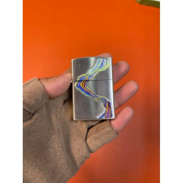 佐罗二代煤油打火机银色川流不息潮流个性138