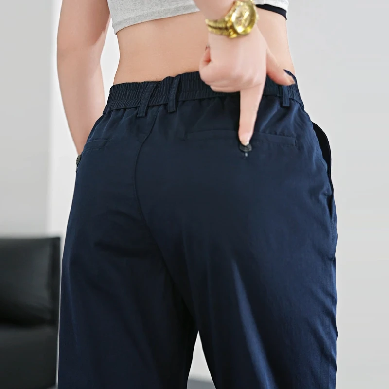 160夏季薄款九分休闲裤男士大码锥形透气弹力百搭高级感轻奢男装