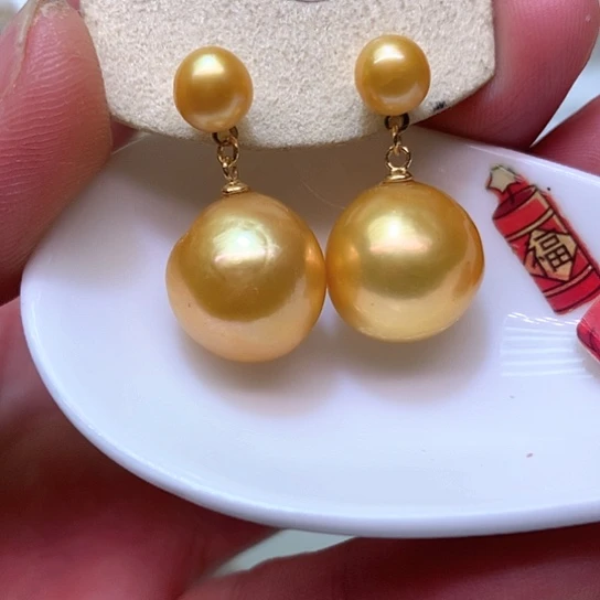 淡水珍珠耳饰银S925镶嵌
