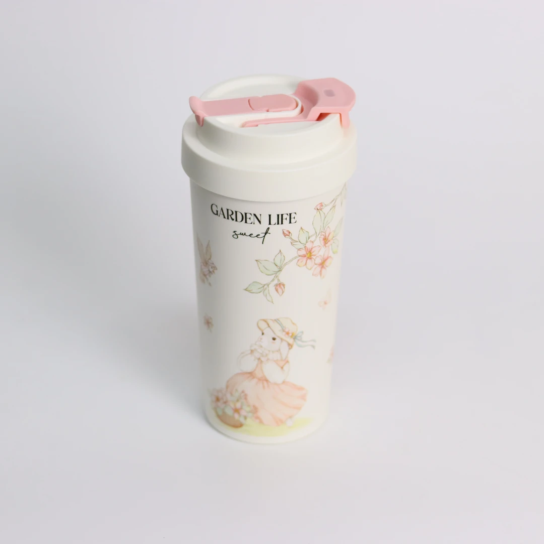 4月新099春日樱花陶瓷内胆保温杯