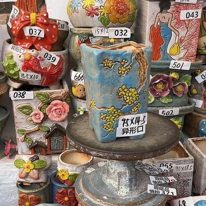 粗陶材质多肉花盆