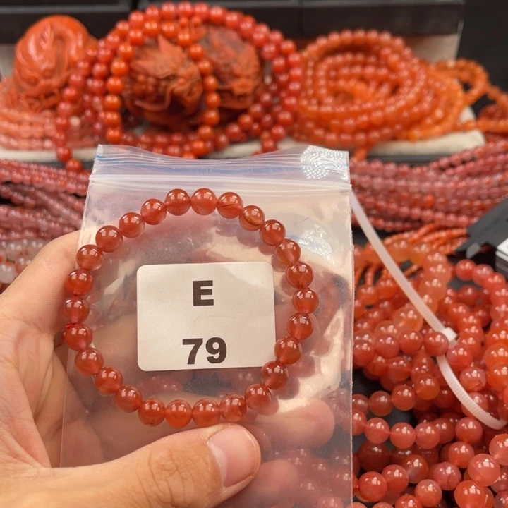 南红玛瑙未镶嵌多样性发货默认微瑕称重7mm