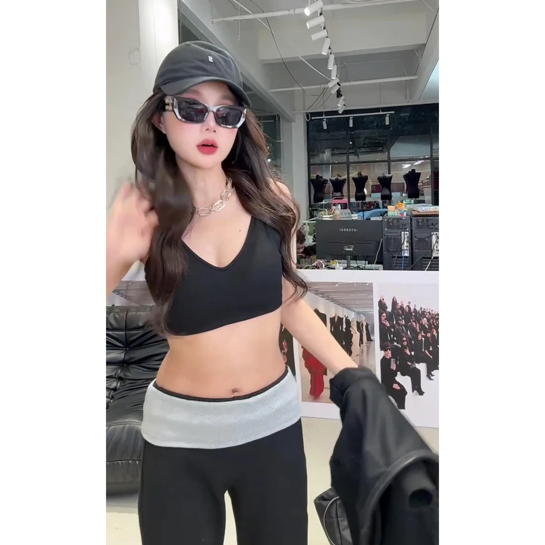 内搭美背健身运动款美背V领吊带背心