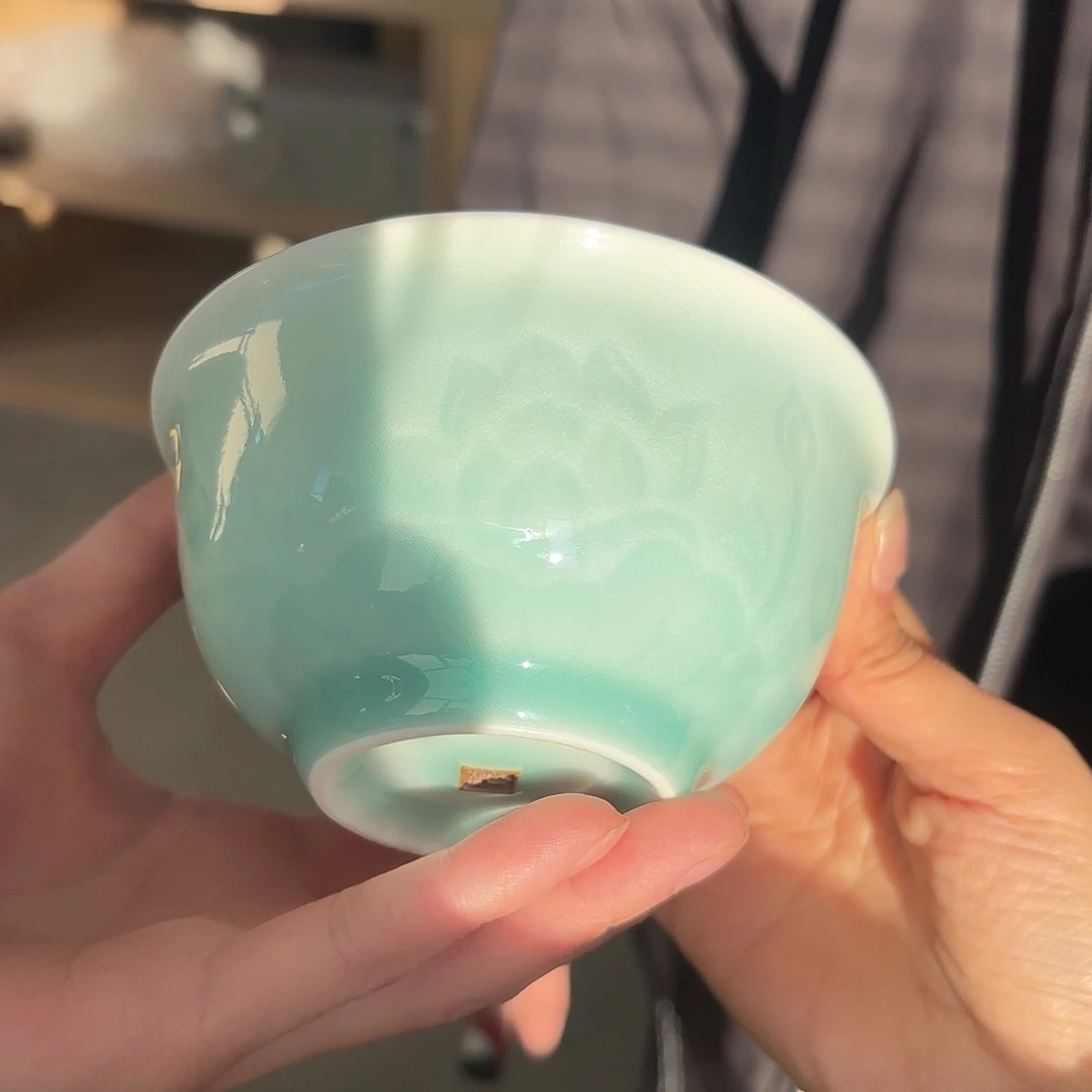 龙泉云间青瓷小米茶器