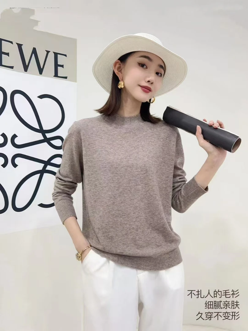 （女王范）【春款】纯色半高领毛衣8818