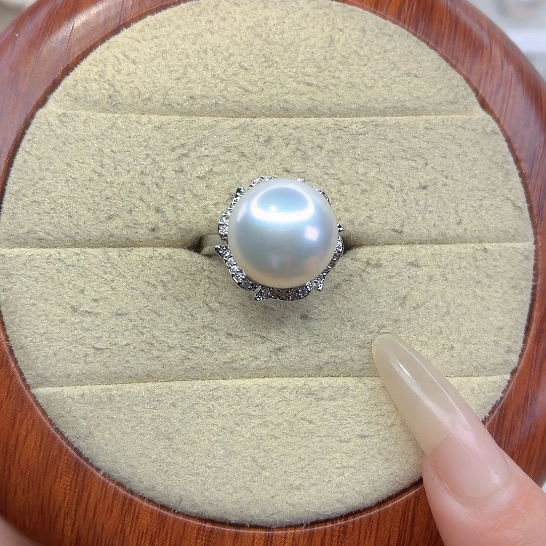 合金戒指淡水珍珠F