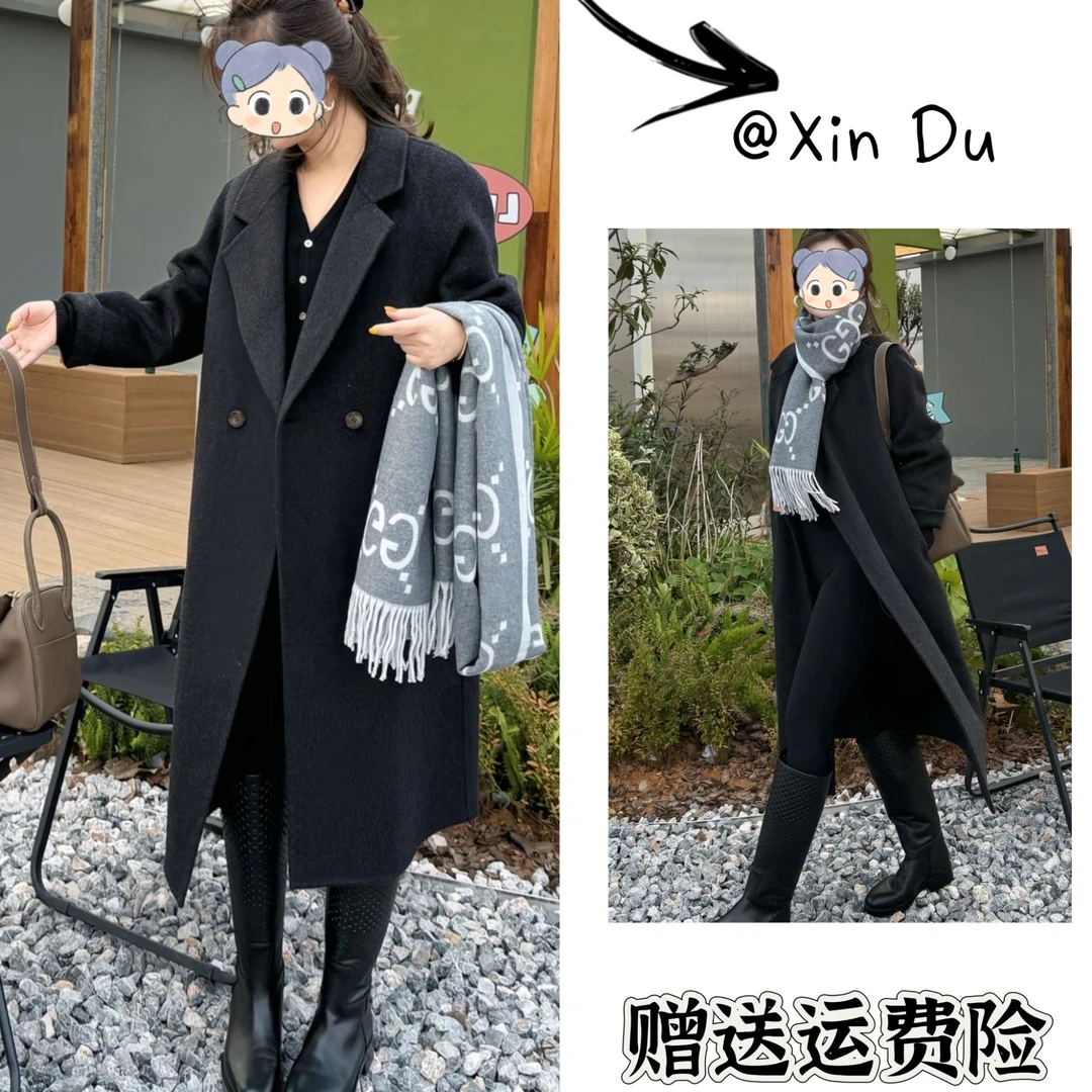 2025秋冬季新款时尚显瘦气质女士网红洋气风衣百搭款D24314