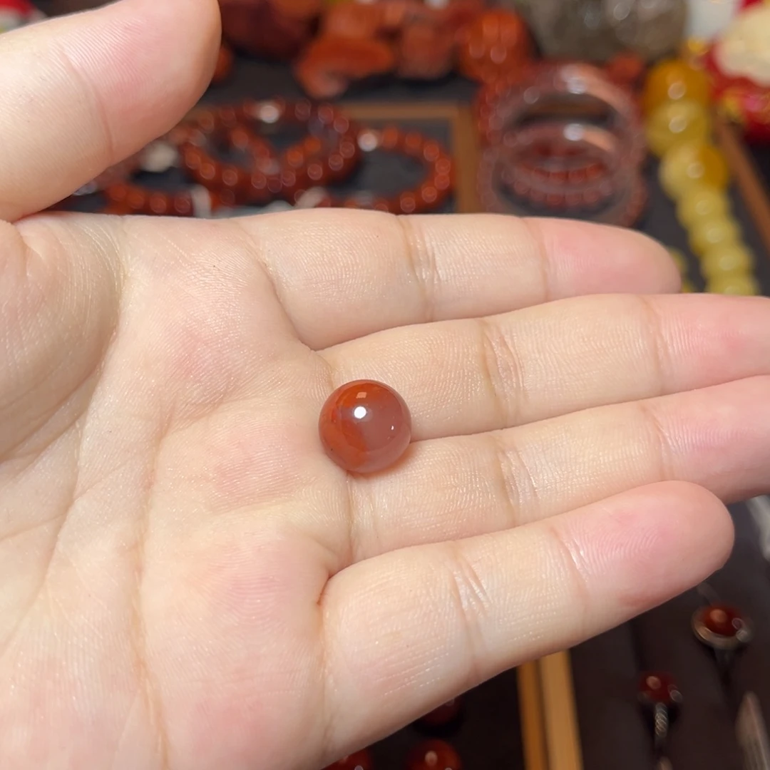 南红玛瑙未镶嵌珠宝奇石鼎**业原矿瓦西南红11.7mm