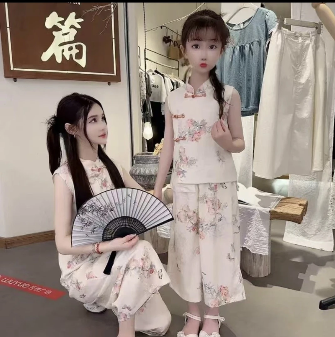2025夏季儿童新中式古风汉服两件套中国风中式民族风女童夏装套装