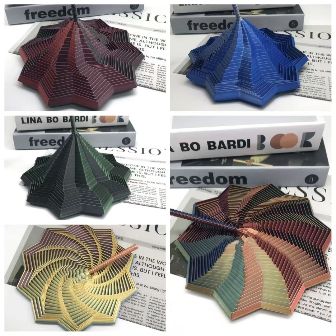 3D打印益智玩具错觉折叠萝卜塔立体解压桌面摆件