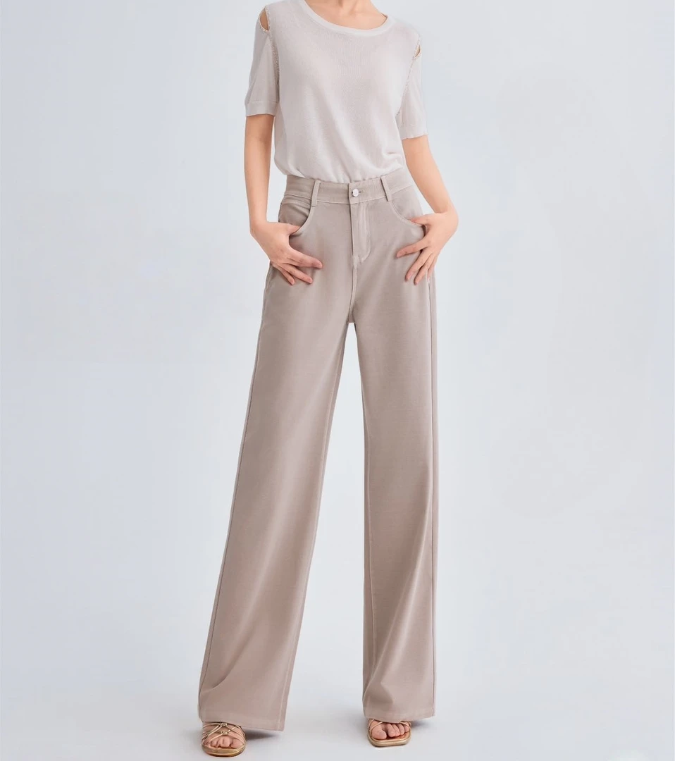 Manmi 多巴胺莱赛尔牛仔直筒裤  9256（A2）