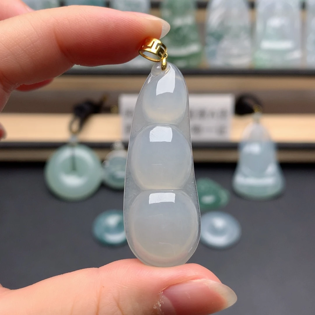 颈饰未镶嵌翡翠四季平安