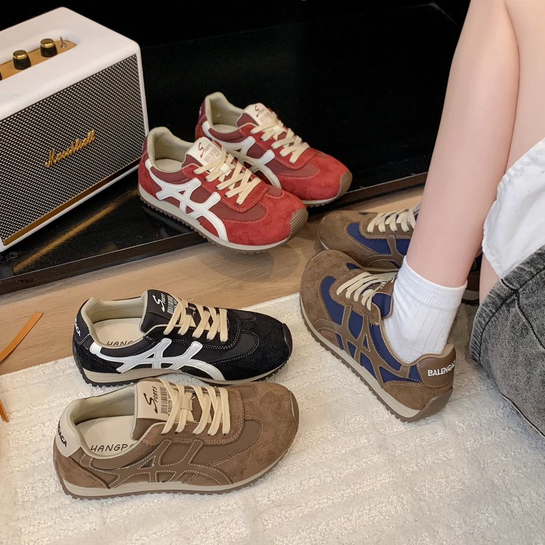 达尔惠/复古小众德训鞋2025新款秋季百搭阿甘鞋透气休闲轻便板鞋