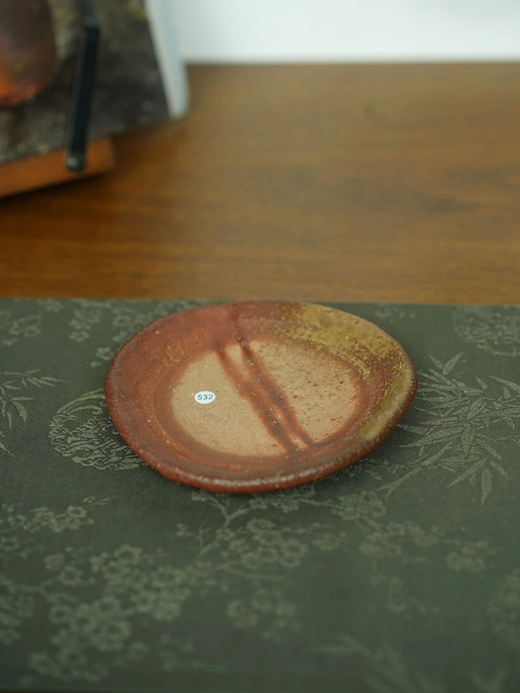 伊禾集物 日本备前烧手工匠人奥本丸味 盘 餐盘 水果盘 餐具 532#