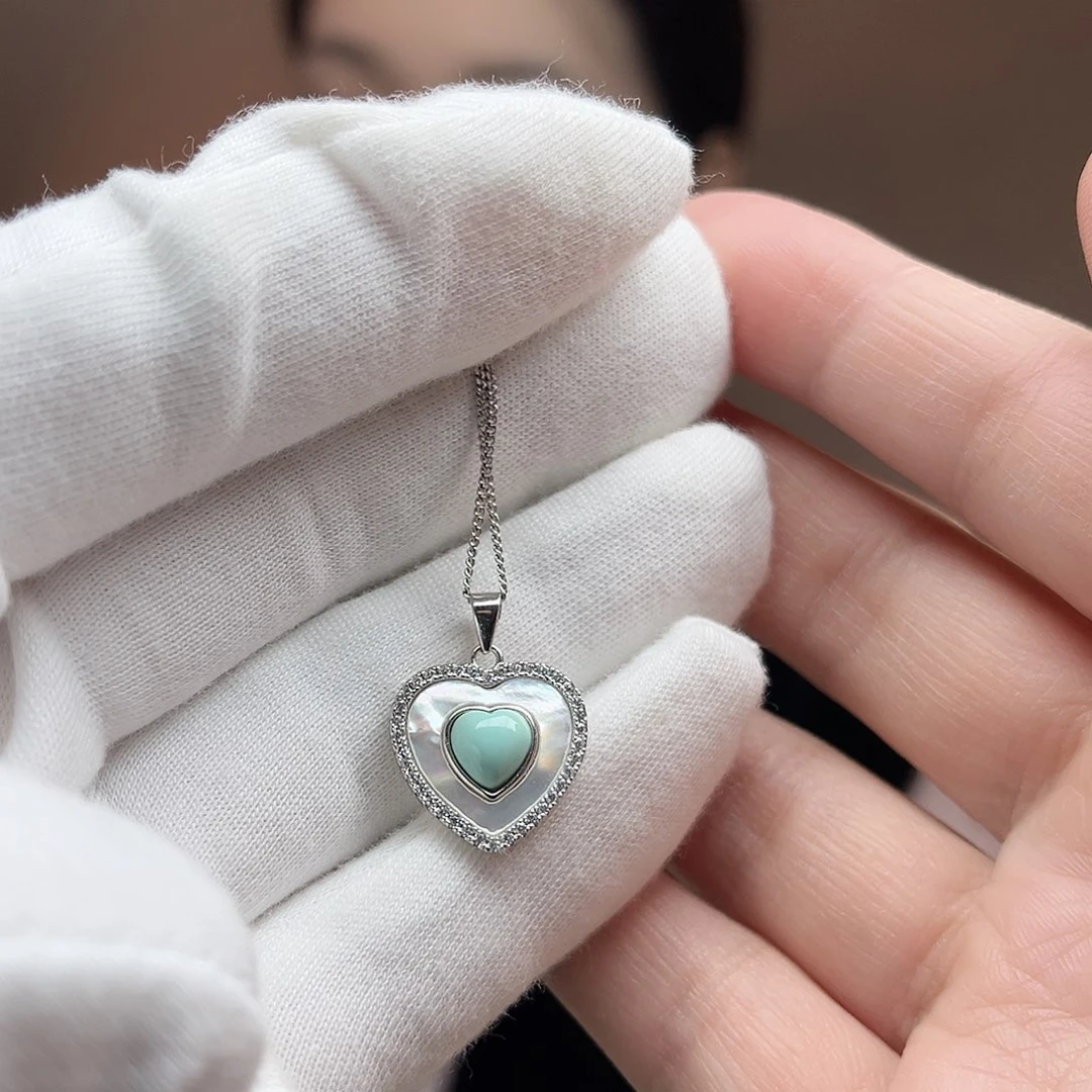 绿松石珠宝奇石银S925镶嵌