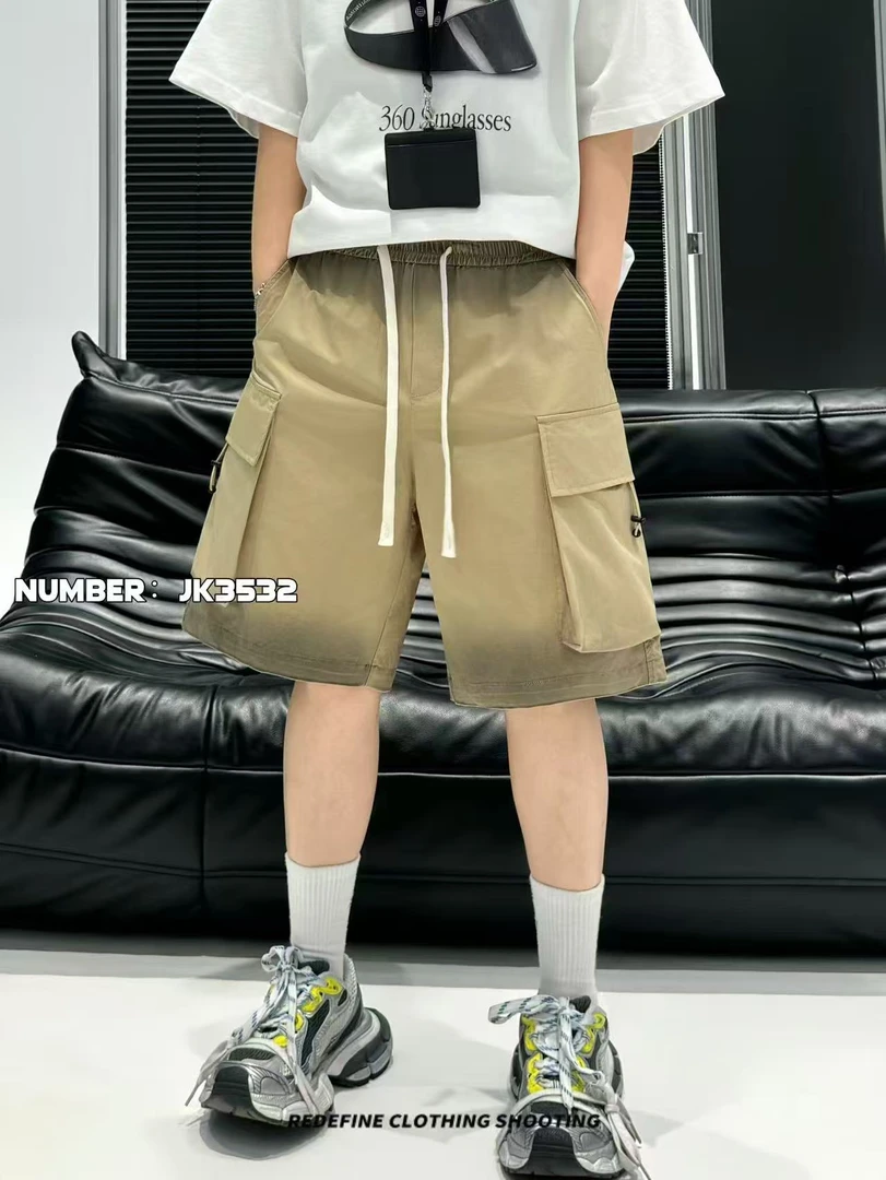 夏季男生喷染工装短裤三色3532