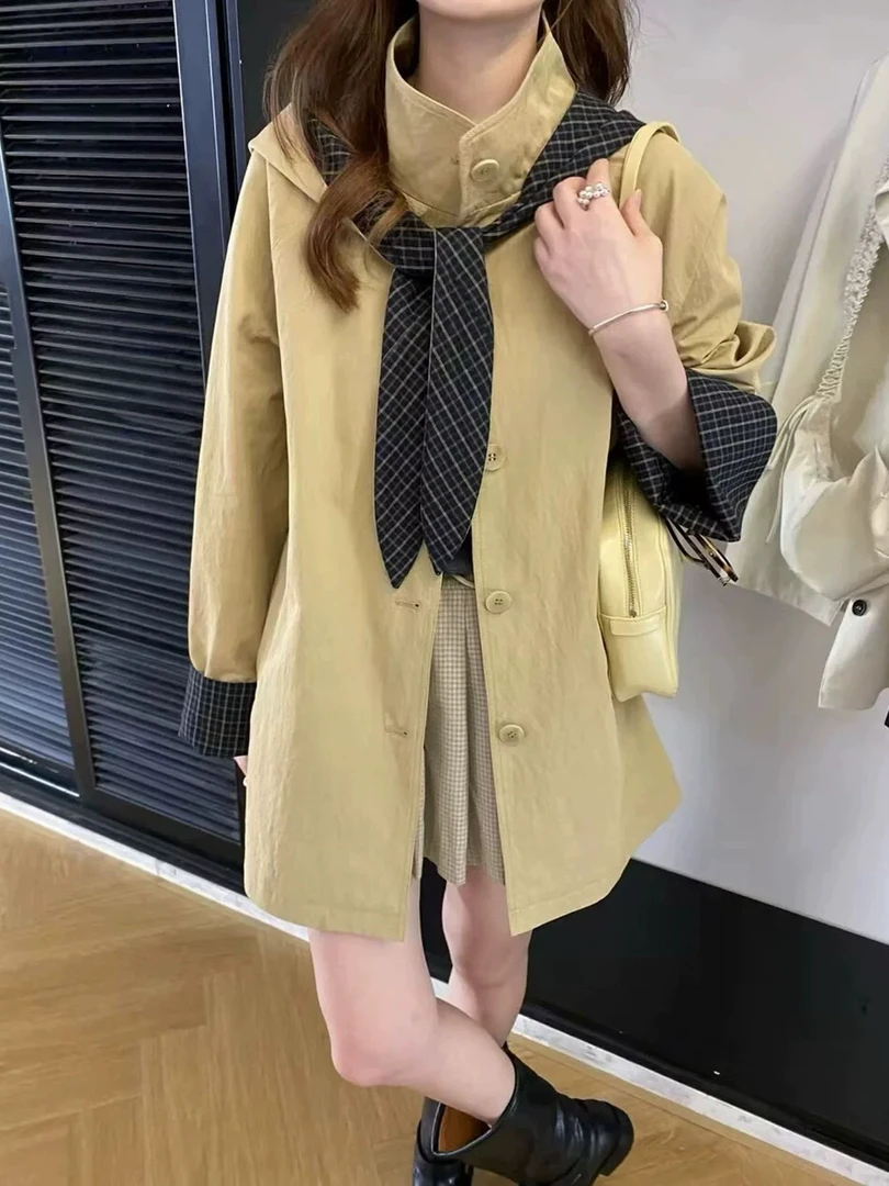 高级时髦中长款外套女款爆款2025新款洋气减龄春秋有质感风衣女