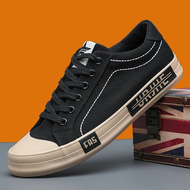 春夏新款男鞋韩版潮流男士低帮透气休闲 帆布鞋厚底百搭轻便男板