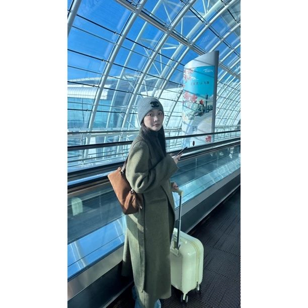 ONNI毛呢外套秋冬韩系高级感小个子长款赫本风呢子大衣#6190