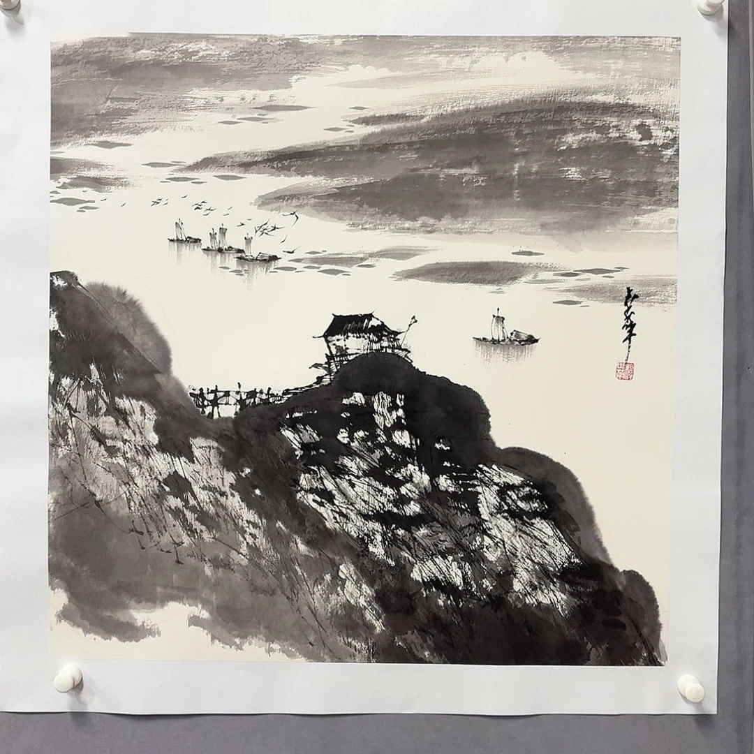 国画亲笔手绘放心去藏